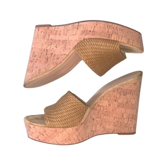 Veronica Beard Dali Cork Platform Wedge Womens Size 10 - Picture 3 of 12
